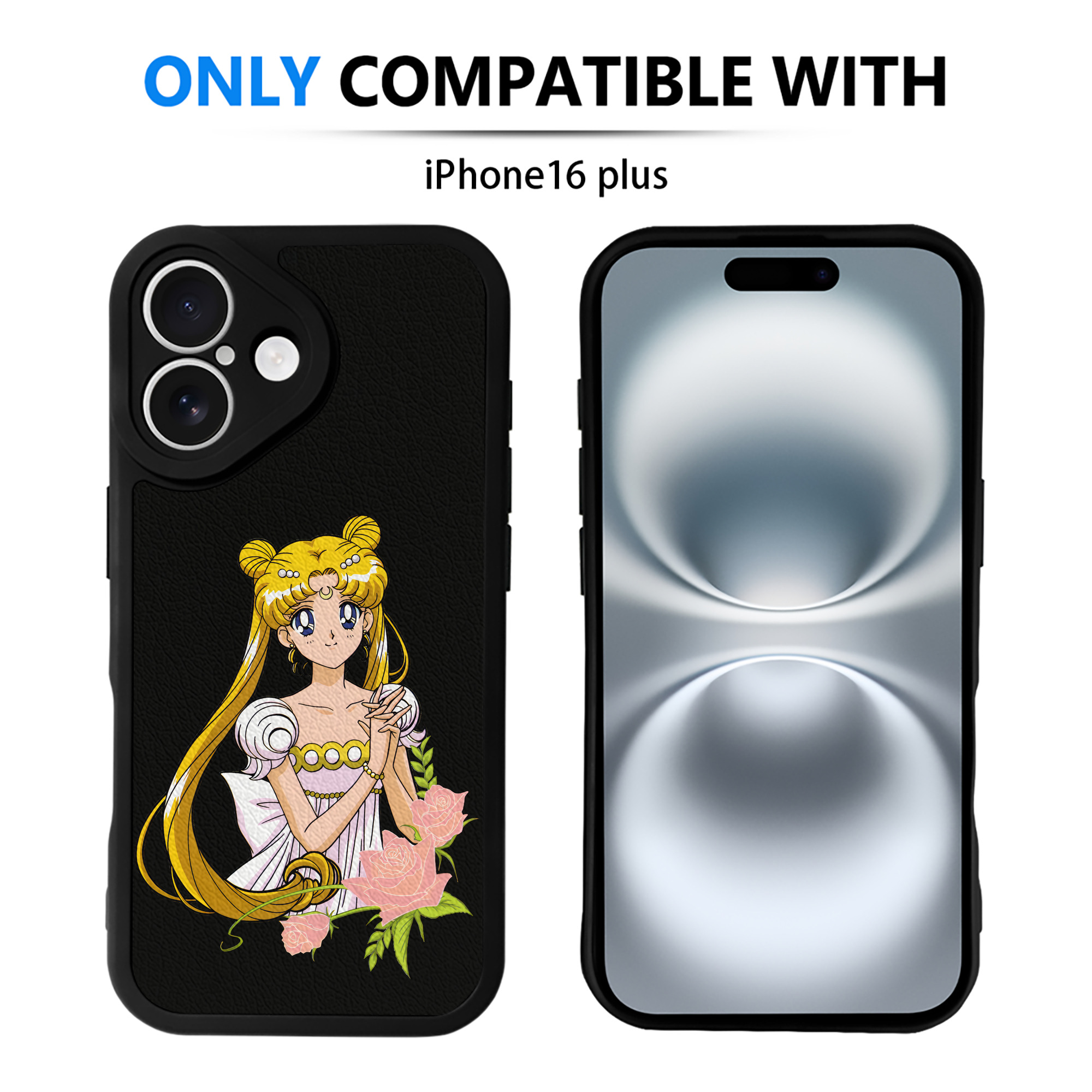（画像用） 美少女戦士セーラームーン 愛野 美奈子 あいの みなこ Sailor Moon Aino Minako 【iPhone 16シリーズ対応】シリコンスマホケース（レザー調） 材質：シリコン